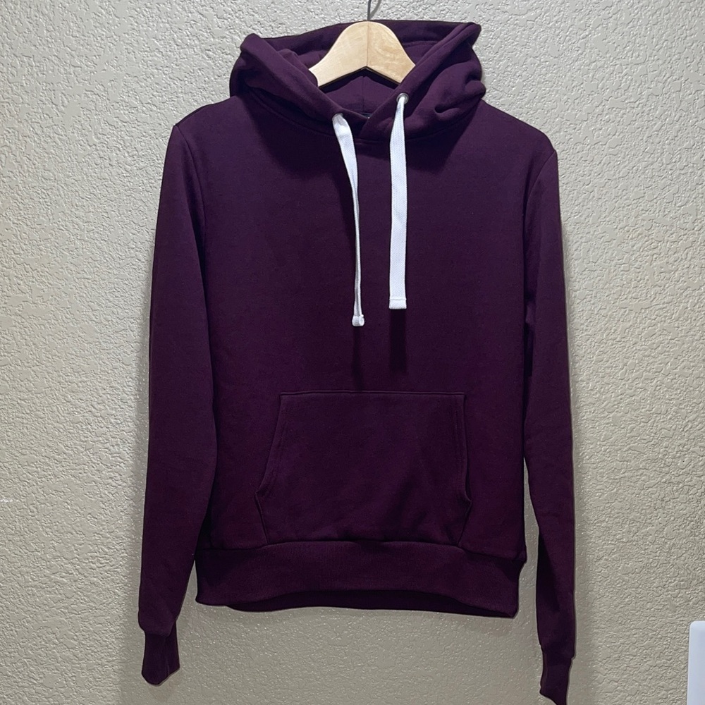 Fashion Nova Deep Maroon Hoodie Sweater